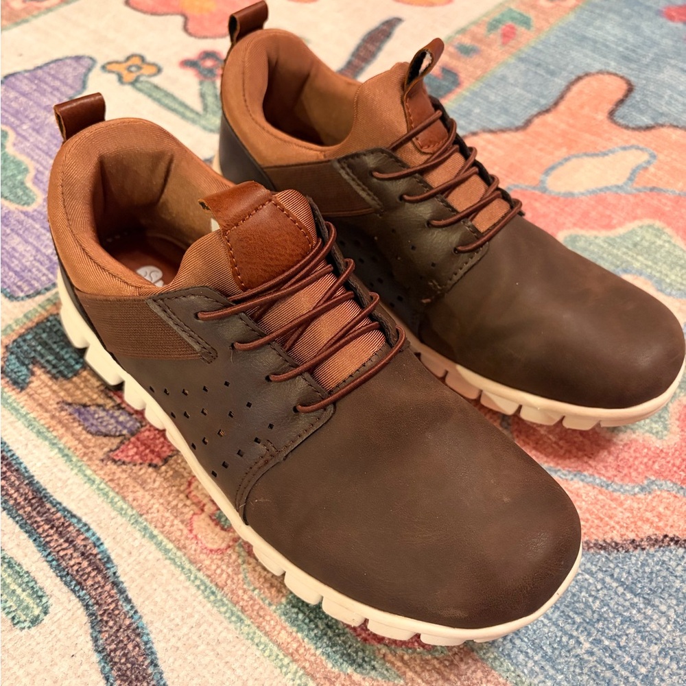 NoSox Boy 6 Brown Kids Dress Shoes